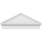 Ekena Millwork Peaked Cap Smooth Architectural PVC Combination Pediment, 38"W x 16-3/8"H x 2-3/4"P (Pitch 6/12) PEDPC038X165PKC00 - alternate 3